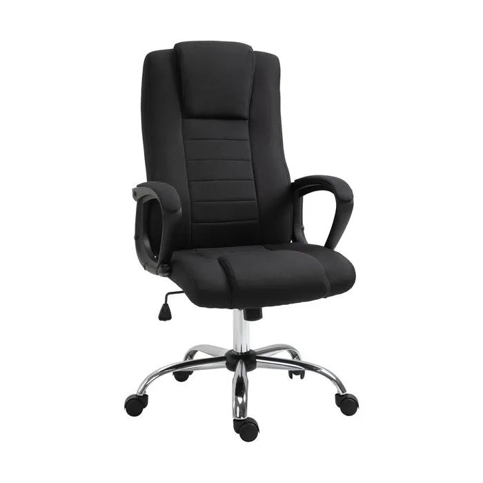 **Ergonomische Zwarte Bureaustoel met Verstelbare Hoogte**