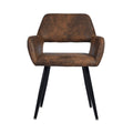 **Moderne Eetstoel met Vintage Leren Afwerking**